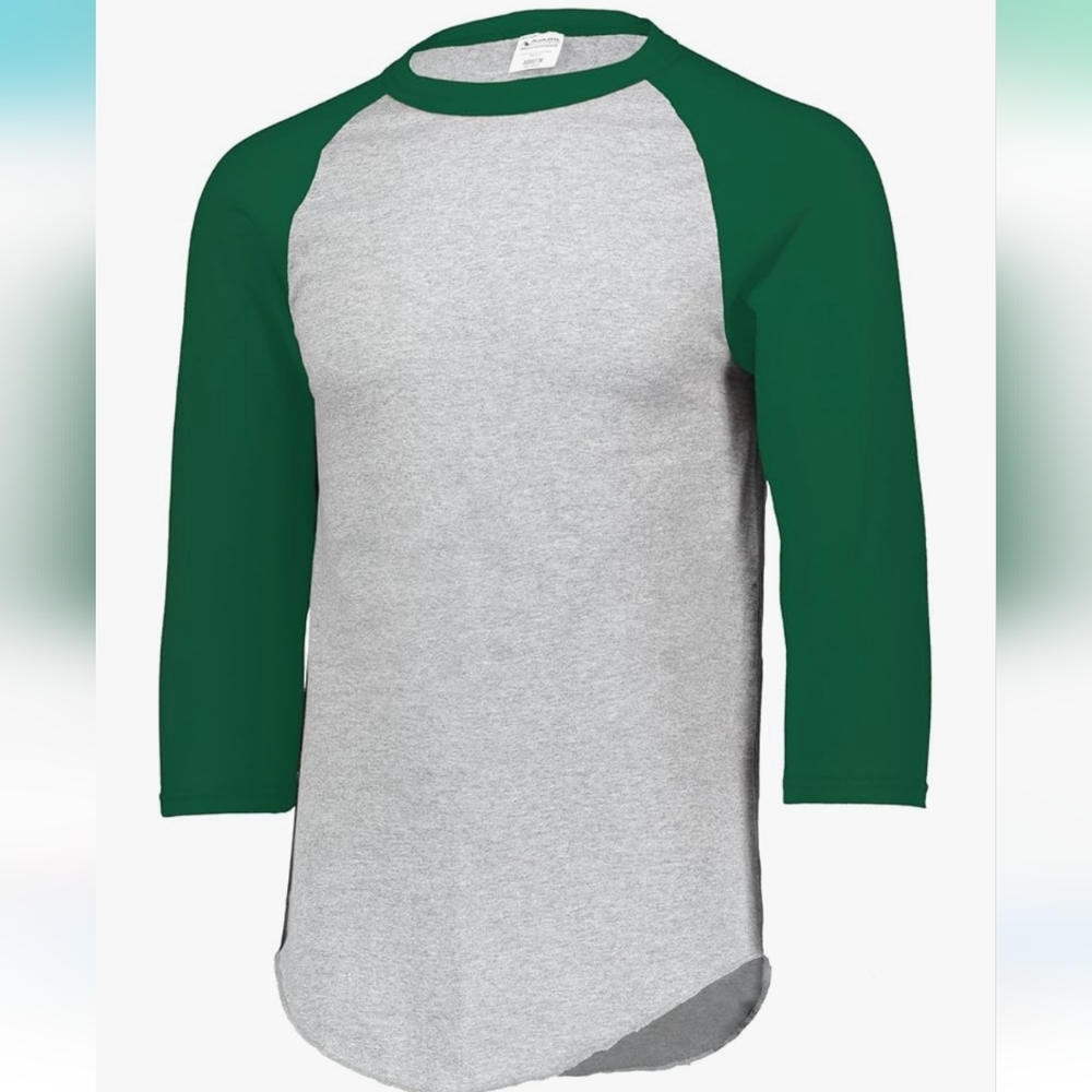 Men's Raglan Sleeve Shirt - Green & Gray